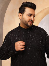 SOJANYA PLUS Lelaki Plus Size Sulam Kurta
