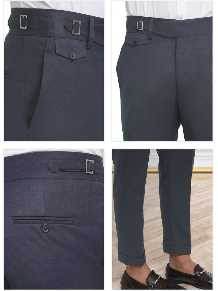 KLOTTHE Men's Cotton Rich Solid Slim Fit Gurkha pants