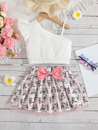 YK Girls Top with Skirt