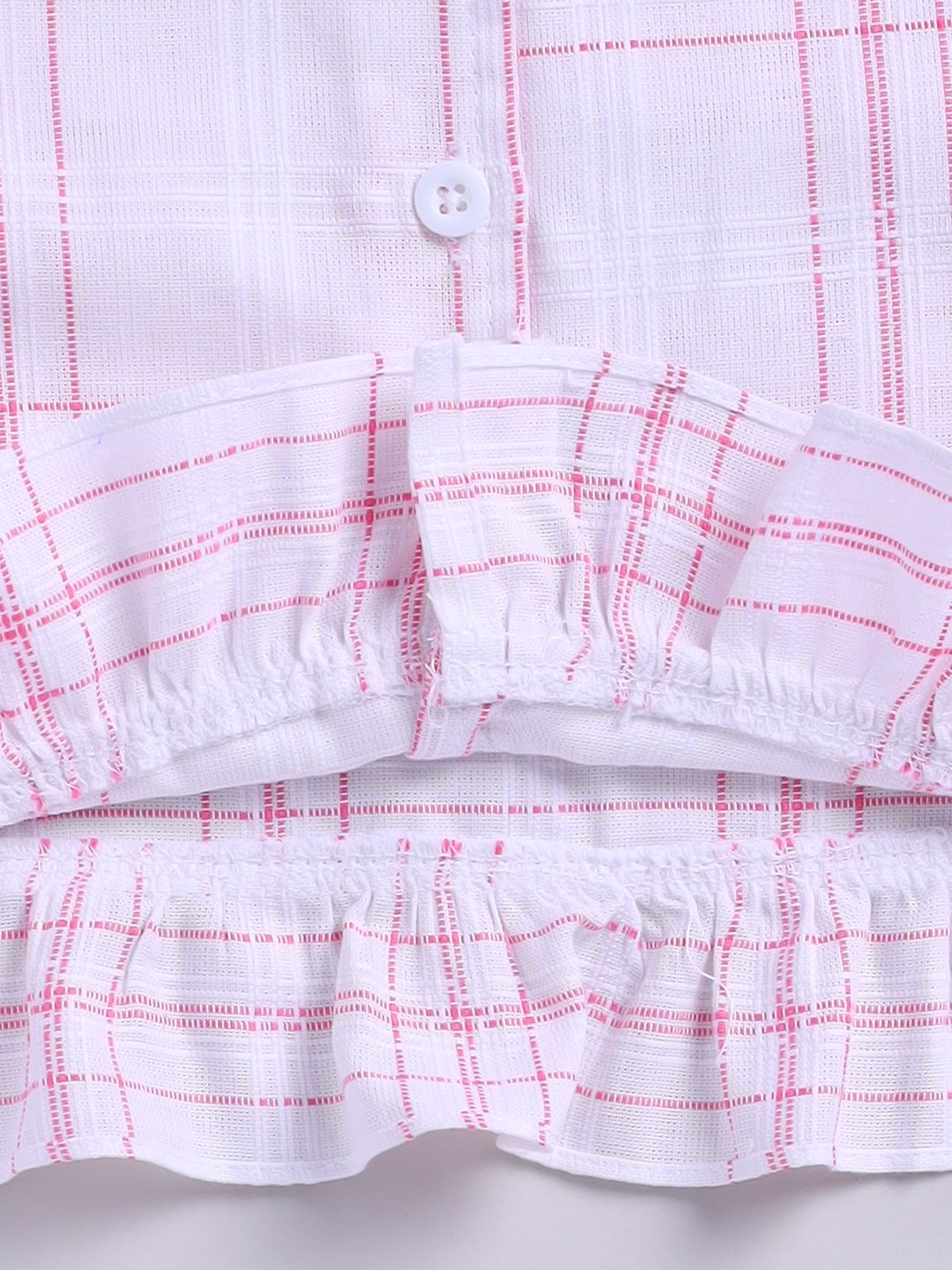 Moms Love Infant Girls Cotton Checked Top with Shorts