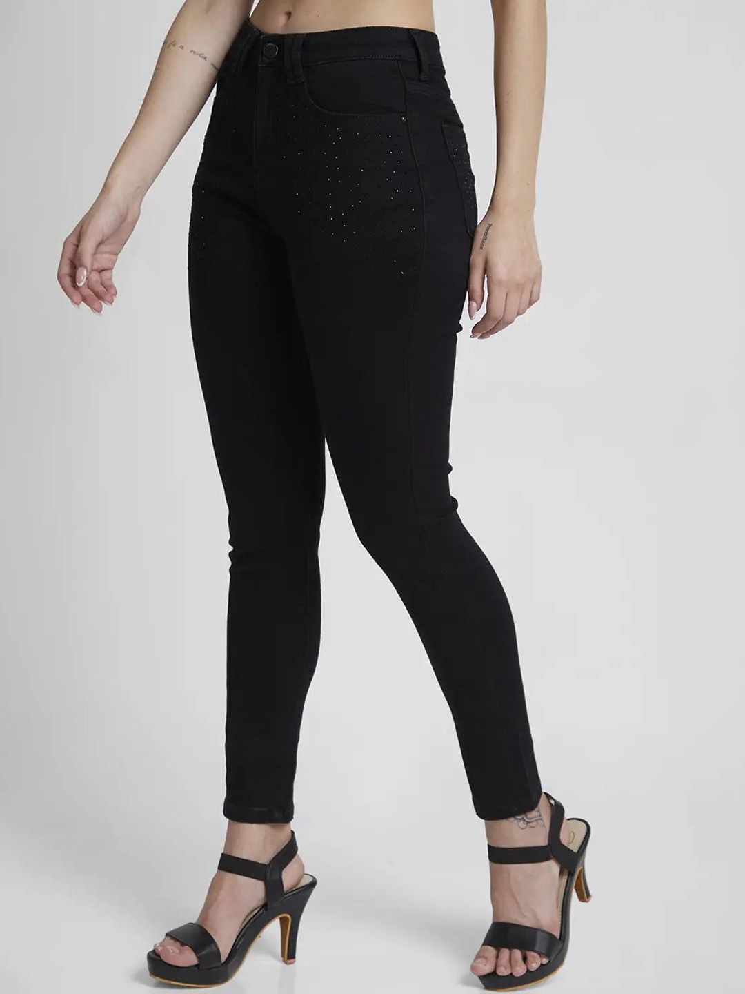 SPYKAR Women Slim Fit High-Rise Clean Look Stretchable Jeans