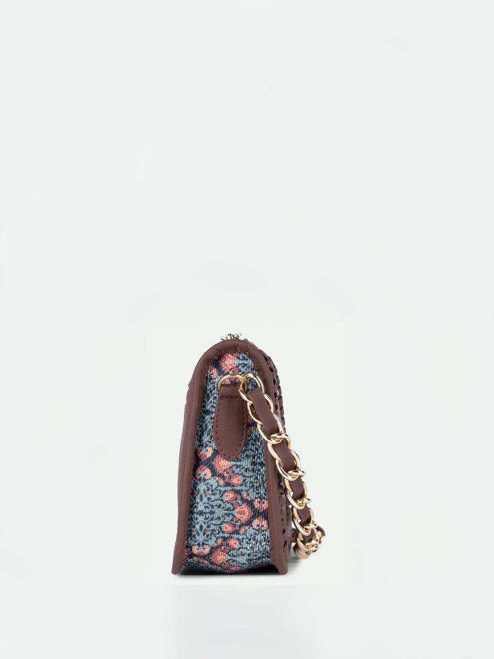 ZOUK Kolkata Nouveau Printed Baguette Handheld Bag