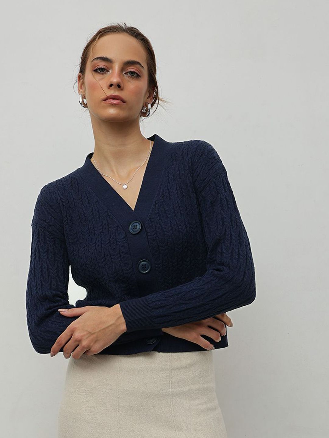 STREET 9 Women Cable Knit Cardigan