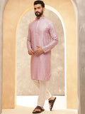 SOJANYA Men Embroidered Regular Kurta with Pyjamas