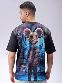 The Indian Garage Co Men Graphic Printed Round Neck Cotton Oversized T-shirt
