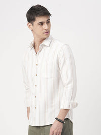 VASTRADO Men Classic Slim Fit Multi Stripes Opaque Striped Casual Shirt