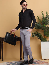 KLOTTHE  Men Solid Mid-Rise Slim Fit Formal Trouser