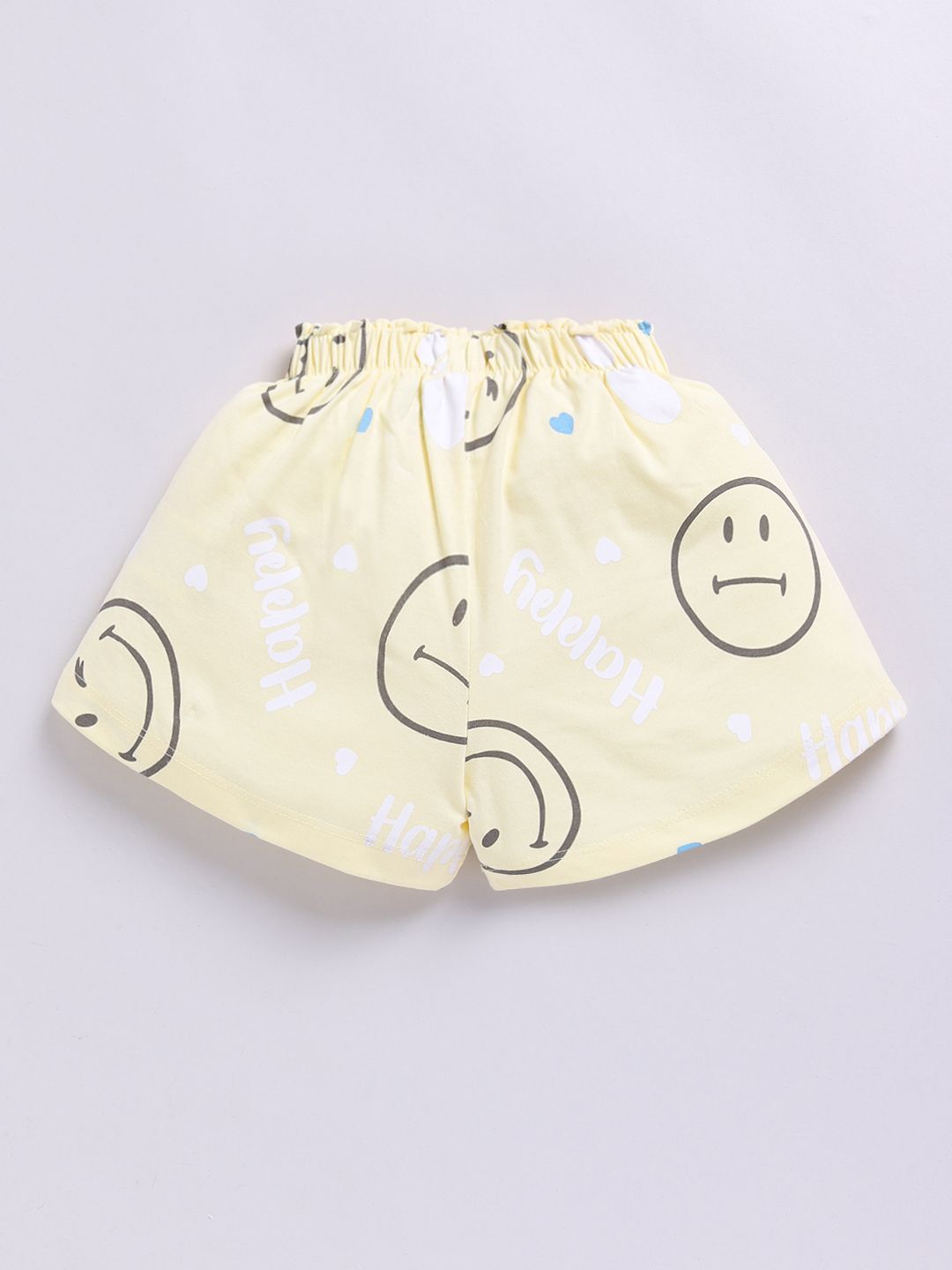 Happy Faces Girls Conversational Printed Pure Cotton Shorts