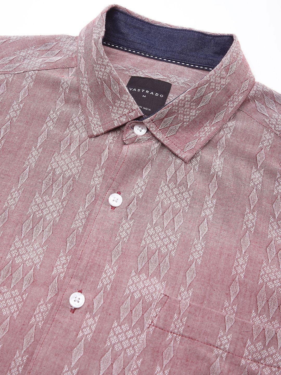 VASTRADO Men Classic Spread Collar Tartan Checked Cotton Slim Fit Casual Shirt