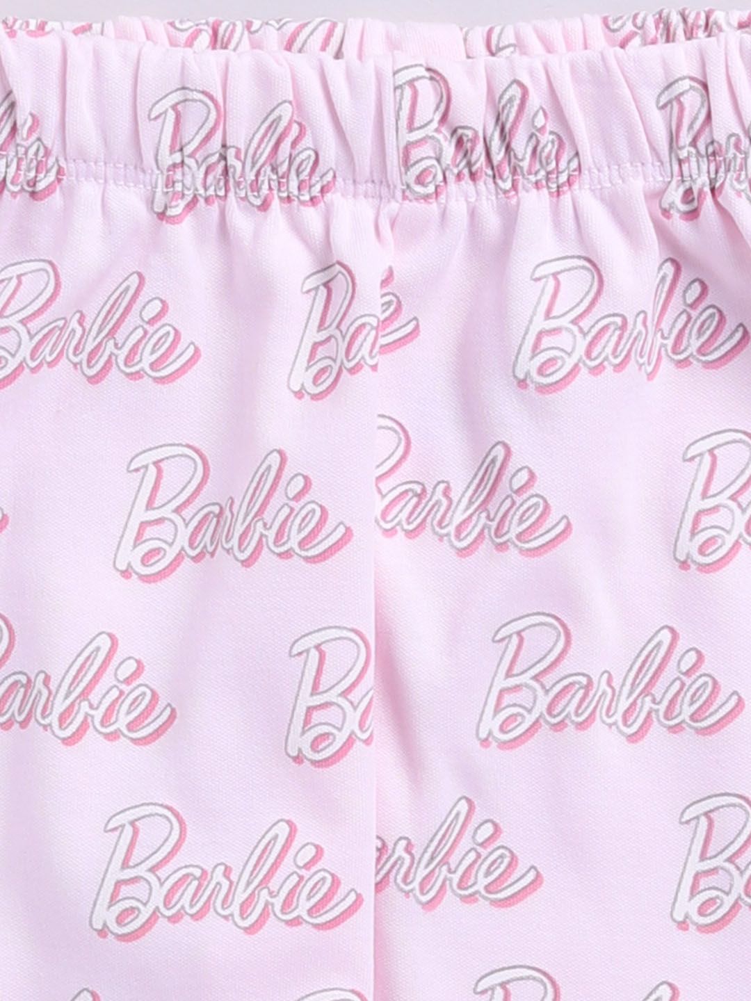 Moms Love Infant Girls Barbie Printed Pure Cotton Night suit