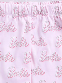 Moms Love Infant Girls Barbie Printed Pure Cotton Night suit