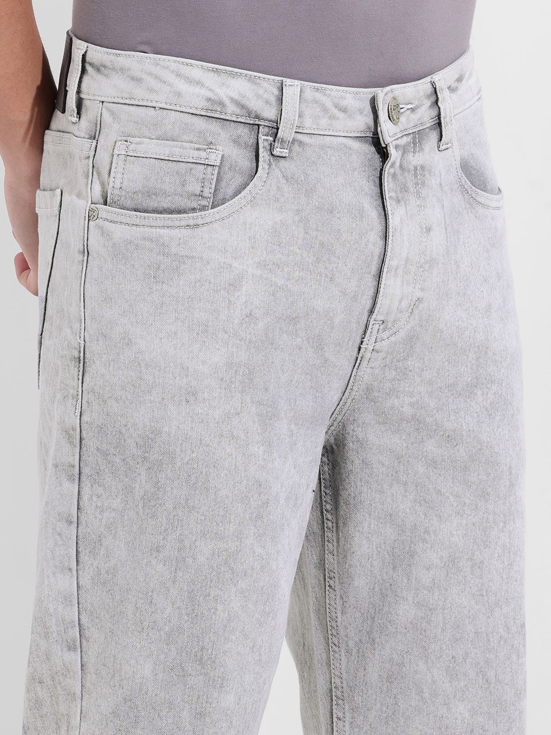 The Indian Garage Co Men Slim Fit Mid-Rise Heavy Fade Jeans
