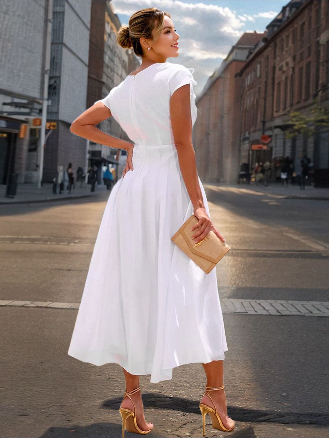 all about you Women Fit & Flare Midi Dress