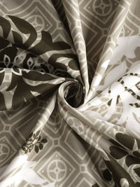 KLOTTHE  Brown Ethnic Motifs Printed 300TC Fitted Single Bedsheet With Pillow Cover