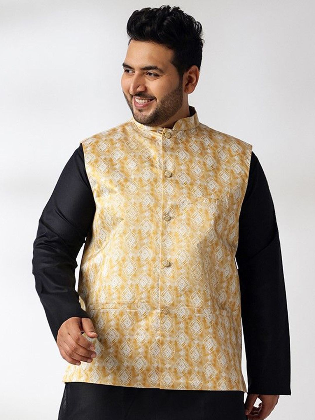 SOJANYA PLUS Men Printed Nehru Jacket