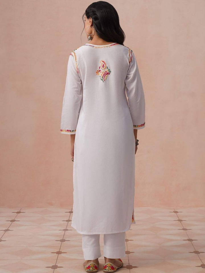 House of Chikankari Women Ethnic Motifs Embroidered Thread Work Kurta