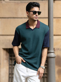 T-shirt kolar Powerlook Men Reka bentuk Polo