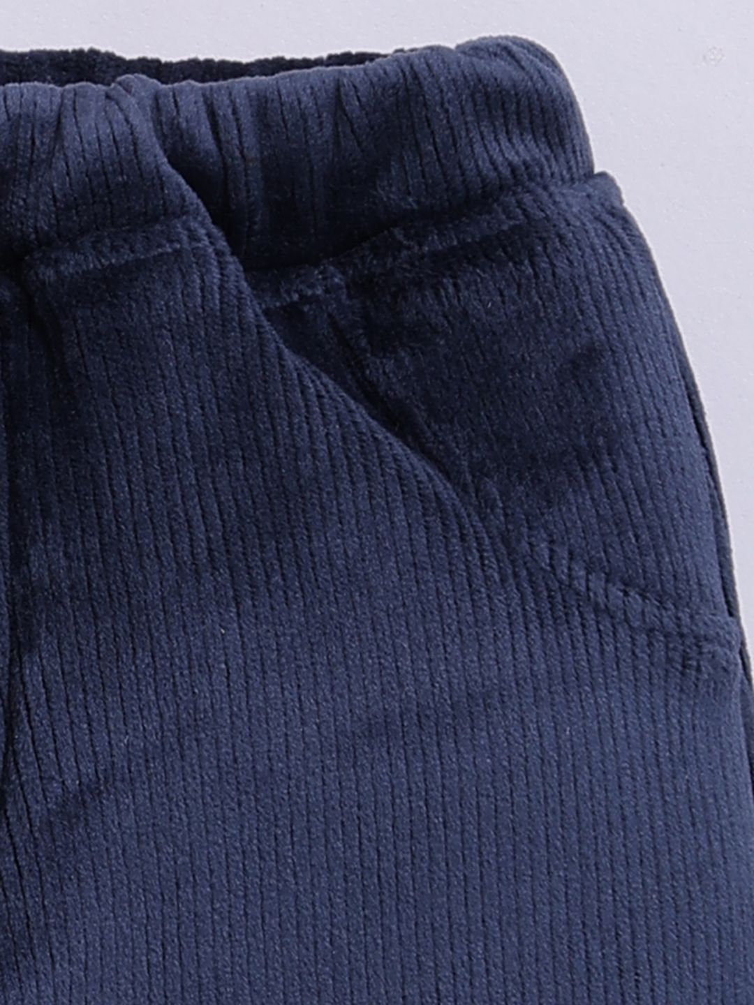 Moms Love Infant Boys Ribbed Velvet-Finish Pure Cotton Sweatshirt With Joggers