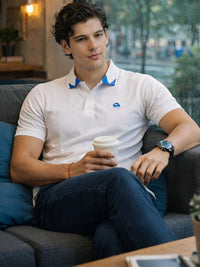 ADRO Men Brand Logo Polo Collar T-shirt