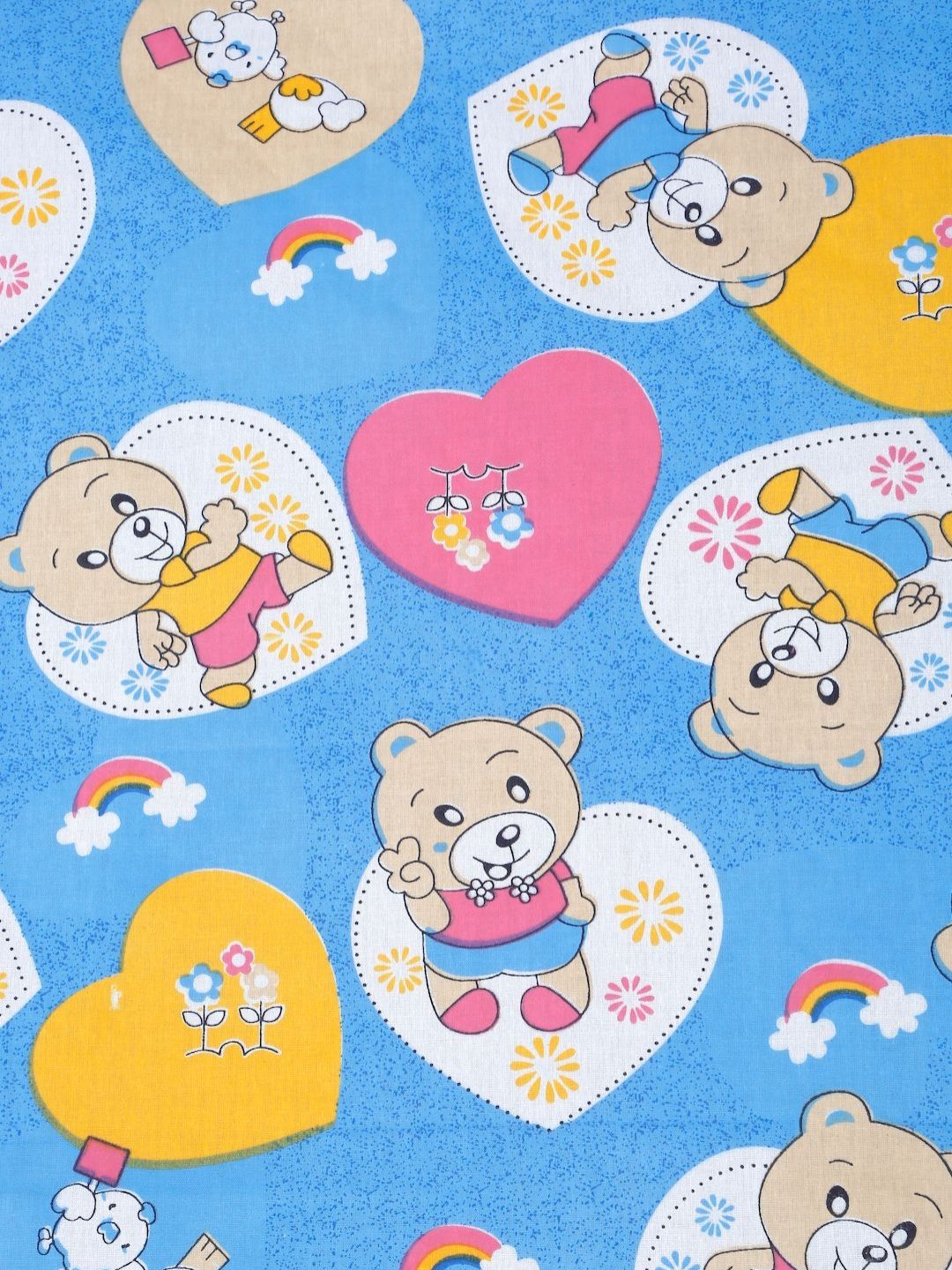 Myntra Elegant Homes Bercetak Biru 400 TC Cotton Set Cadar Bujang 2.25 m x 1.50 m