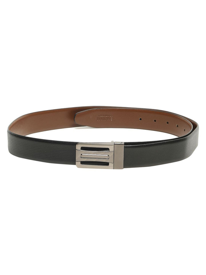 Teakwood Leathers Men Textured Leather Reversible Belt