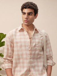 HIGHLANDER Men Checked Spread Collar Casual Shirt