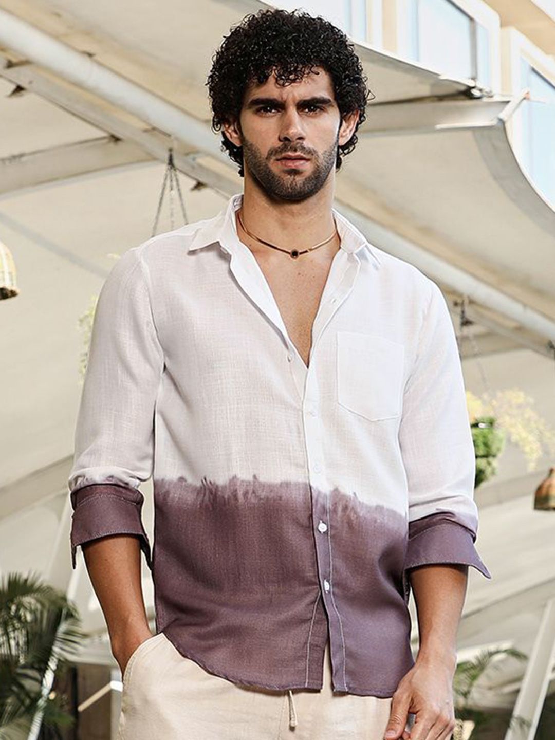 Campus Sutra Men Classic Regular Fit Spread Collar Colourblocked Casual Shirt