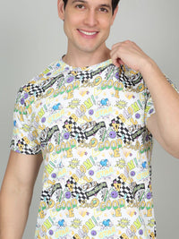 Sweet Dreams Men Graphic Printed Night suit