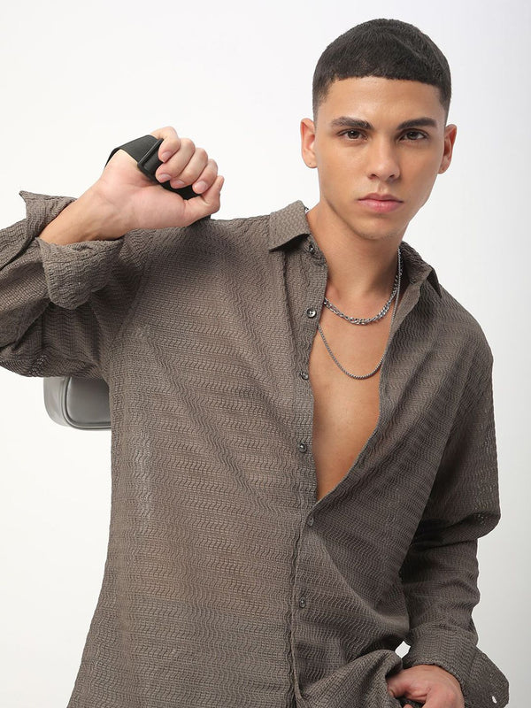 VASTRADO Men Classic Slim Fit Opaque Casual Shirt