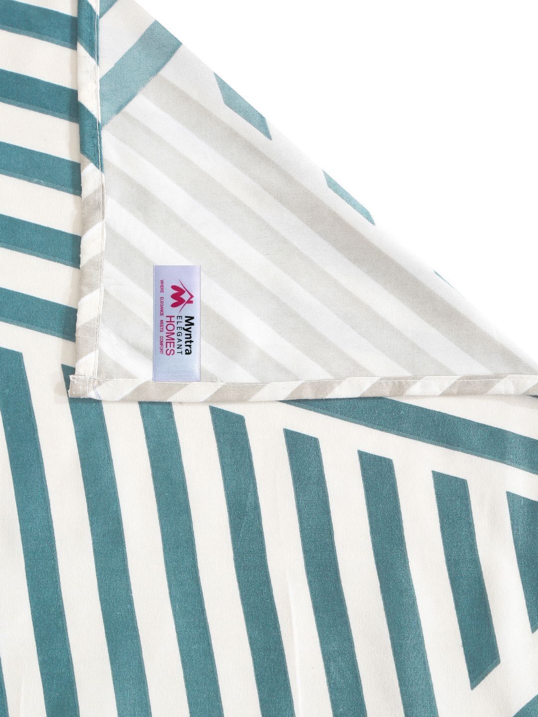 Myntra Elegant Homes Green Abstract Polycotton 300 TC King Fine Bedsheet dengan 2 Sarung Bantal-98 x 89 inci