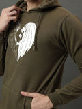 ADRO Men Graphic Printed Hooded Pullover Sweatshirt