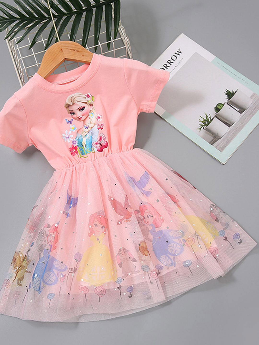 YK Print Fit & Flare Dress