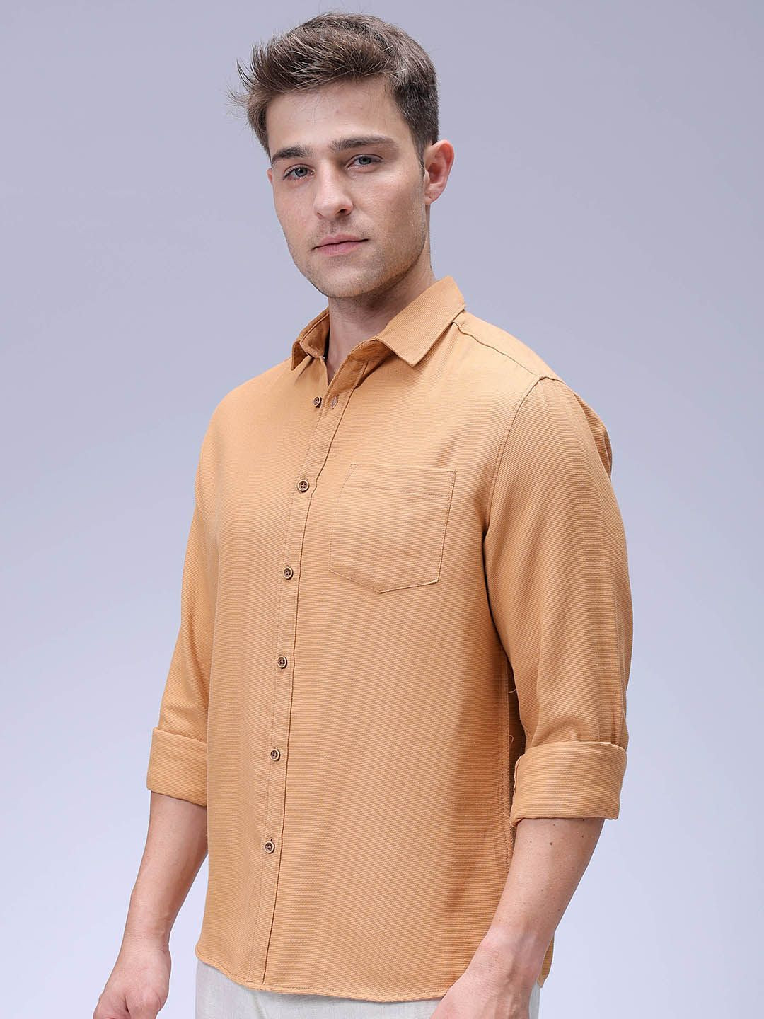 The Indian Garage Co Men Regular Fit Solid Resortwear Shirt