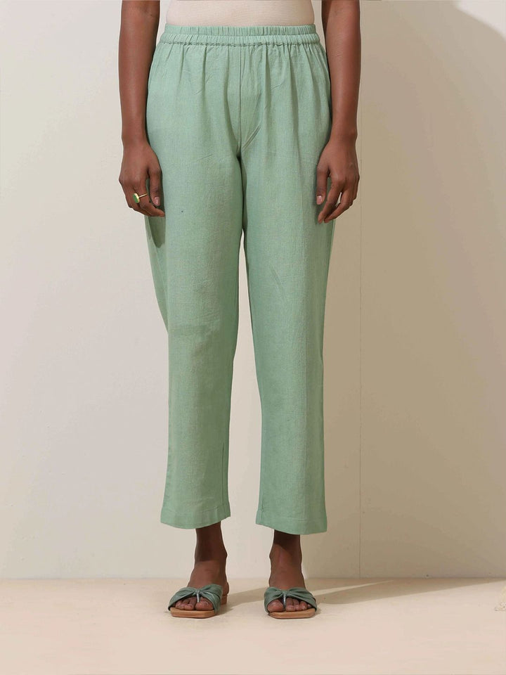 trueBrowns Mint Green Cotton Kurta Co-Ord Set