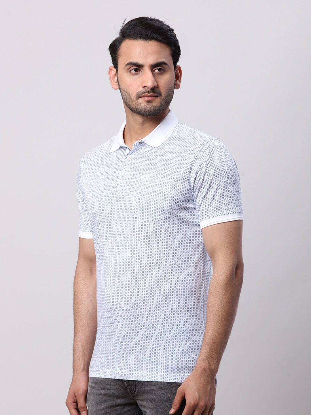 Park Avenue Men Polo Collar Pockets Slim Fit T-shirt