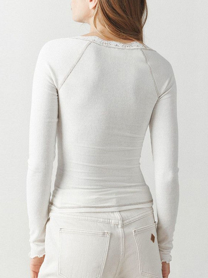 DressBerry Women Scoop Neck Ribbed Fitted Top