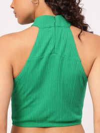 DressBerry Cropped & Chic Self Striped Crop Top