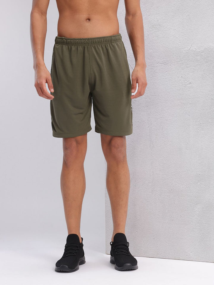 HRX by Hrithik Roshan Men Brand Logo Print Detail Regular Fit Rapid-Dry Training Shorts