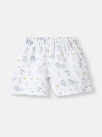 Nauti Nati Boys Printed Pure Cotton Jhabla With Shorts