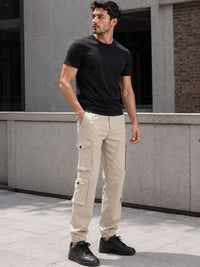 Eszett Men Mid-Rise Relaxed Fit Cargos