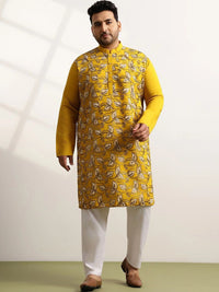 SOJANYA PLUS Men Ethnic Motifs Printed Regular Kurta with Trousers