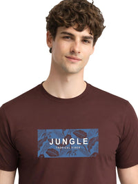 ADRO Men Typography Printed Tropical T-shirt