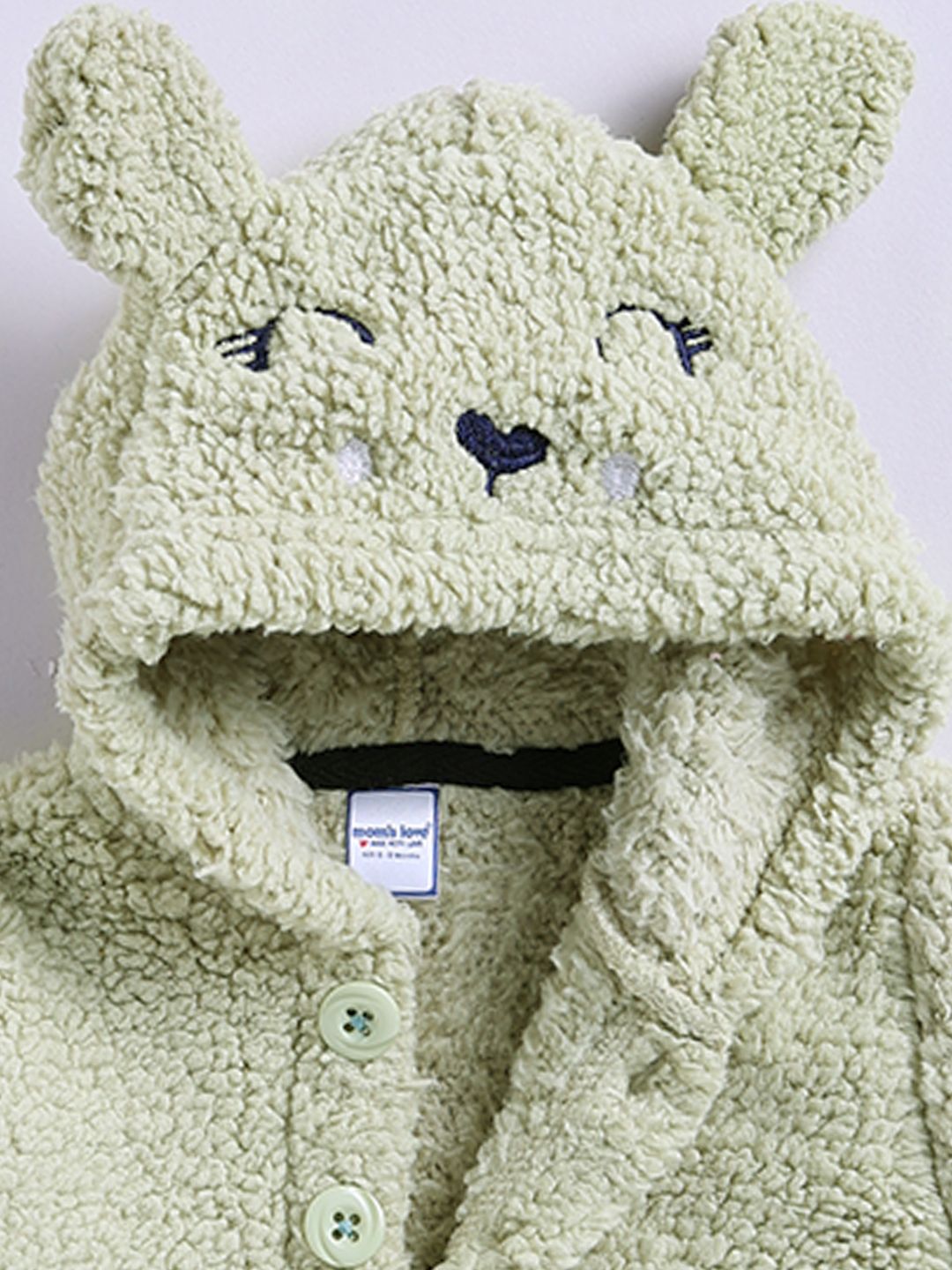 Moms Love Infant Girls Sherpa Finish Pure Cotton Hooded Tailored Jacket