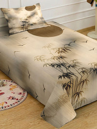 Myntra Elegant Beige Floral Printed Dilengkapi 400 TC Single Cadar 7D dengan 1 Sarung Bantal