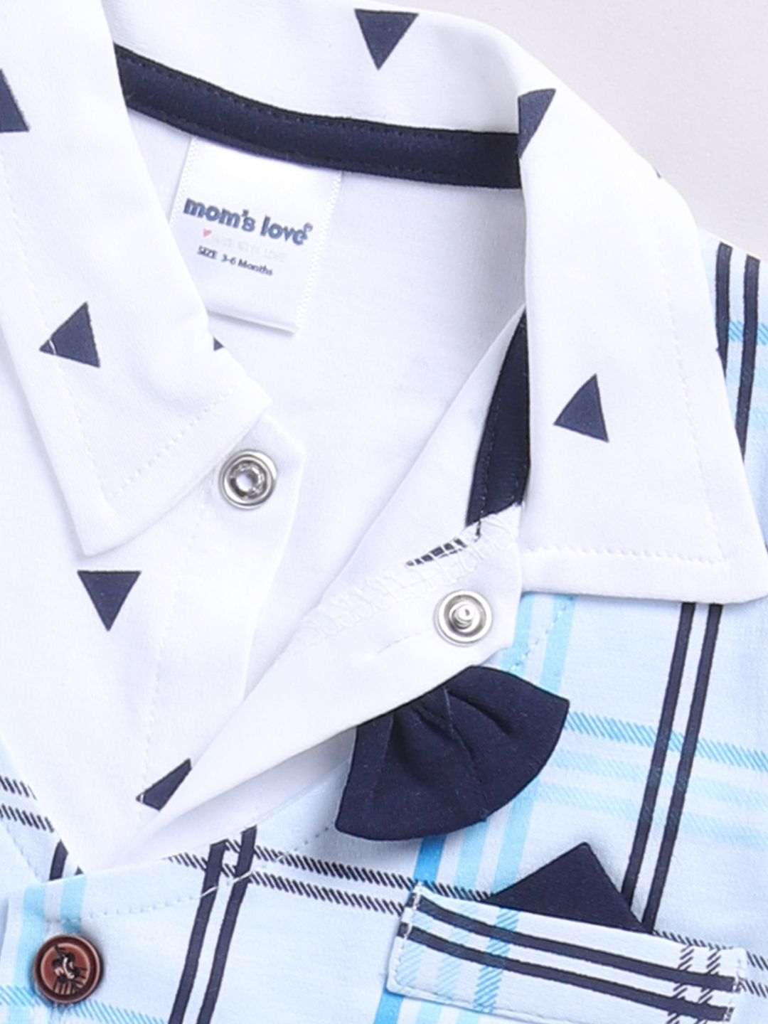 Moms Love Infants Boys Checked Shirt with Trousers