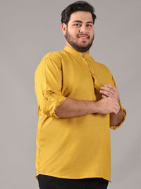 SOJANYA PLUS Size Band Collar Cotton Straight Kurta
