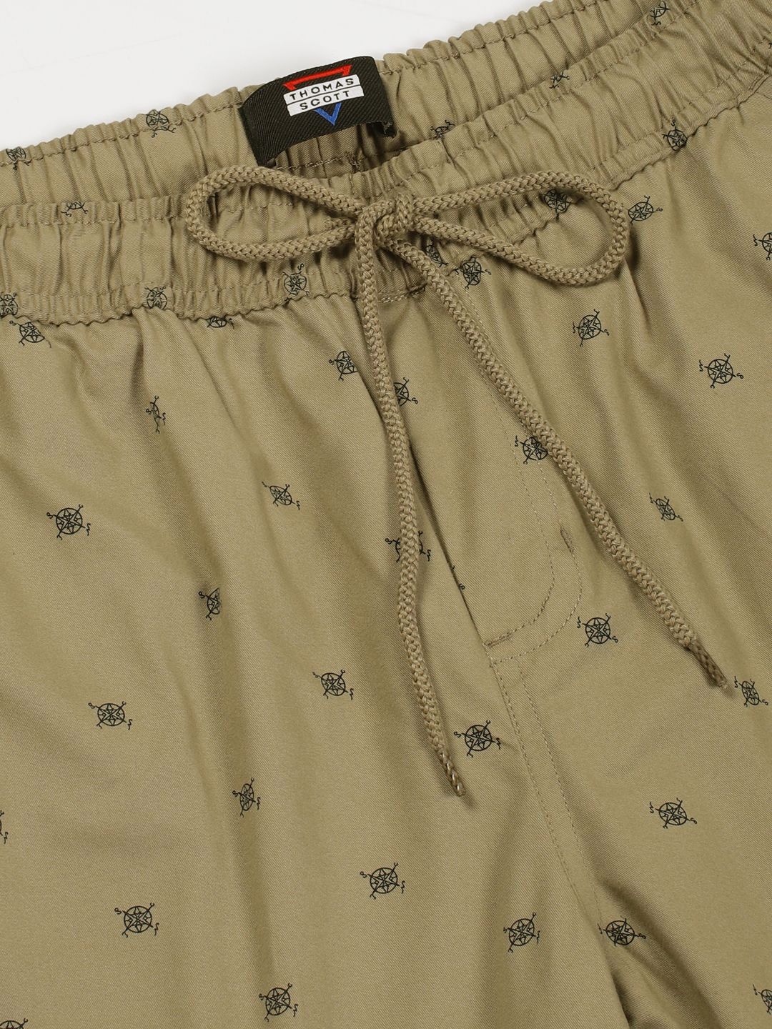 Thomas Scott Men Pure Cotton Printed Smart Slim Fit Easy Wash Jogger