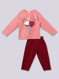 Moms Love Girls Printed T-Shirt With Trousers