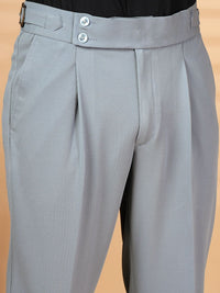 KLOTTHE Men Grey Lycra Formal Formal Trousers