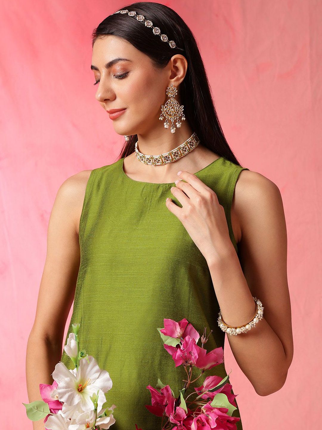 Anouk Women Regular Kurta with Trousers & With Dupatta